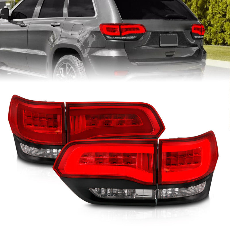 Anzo 2014-2016 Jeep Grand Cherokee LED Taillights Red/Clear 311268 Photo - lifestyle view