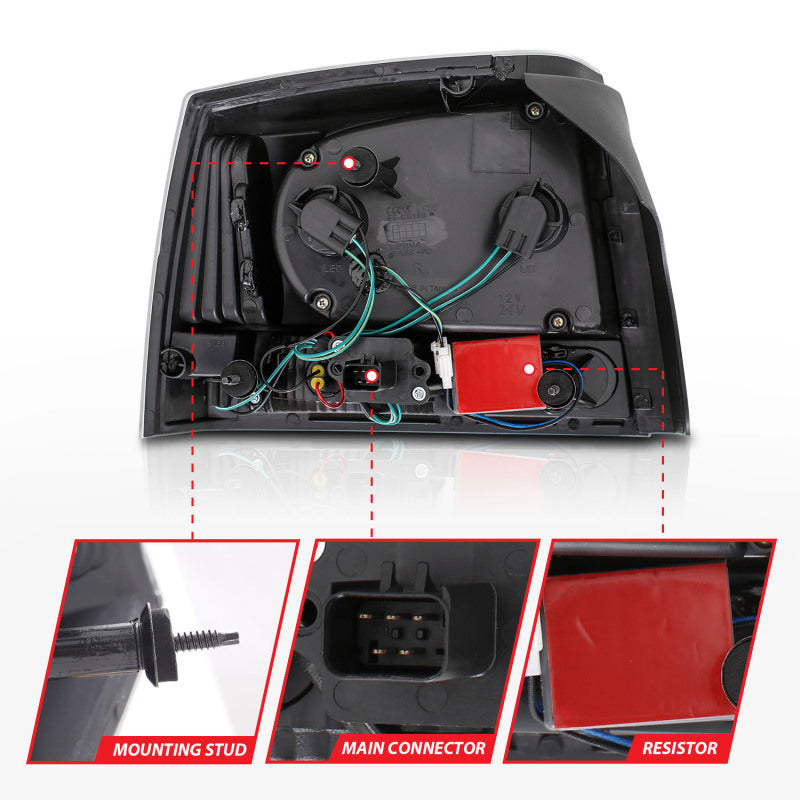 Anzo 2006-2008 Dodge Charger LED Taillights Black 321014 Photo - Unmounted