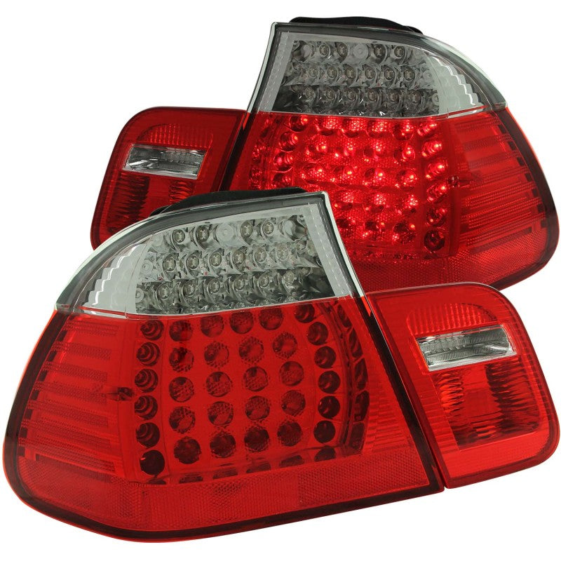 Anzo 1999-2001 BMW 3 Series E46 LED Tail lights Red/Clear 4pc 321004 Photo - Primary