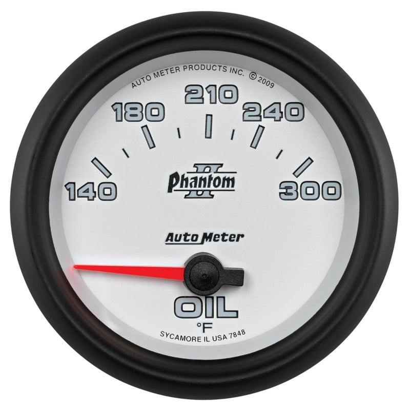 Autometer Phantom II 2 5/8in 140-300 Degree F Short Sweep Electronic Oil Temperature Gauge 7848 7848 Photo - Primary