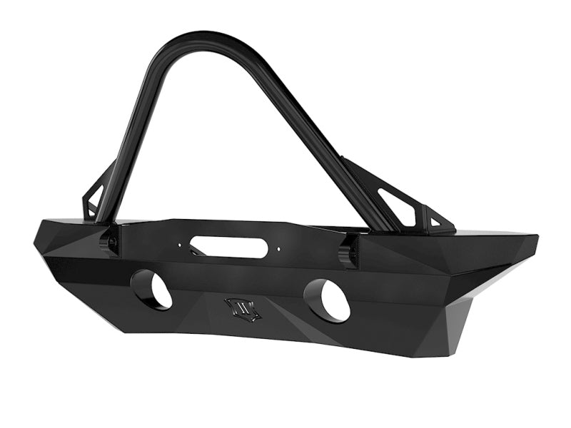 ICON 07-18 Jeep Wrangler JK Pro Series Mid Width Front Recessed Winch Bumper w/Stinger/Tabs 25233 25233 Photo - Unmounted