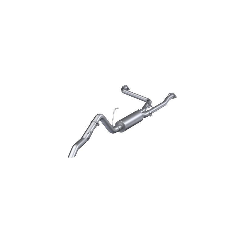 MBRP 22-23 Nissan Frontier 3.8L 3in Tip 3in Cat Back Turndown Exit Street Profile - Aluminized Steel S5409AL S5409AL Photo - Primary