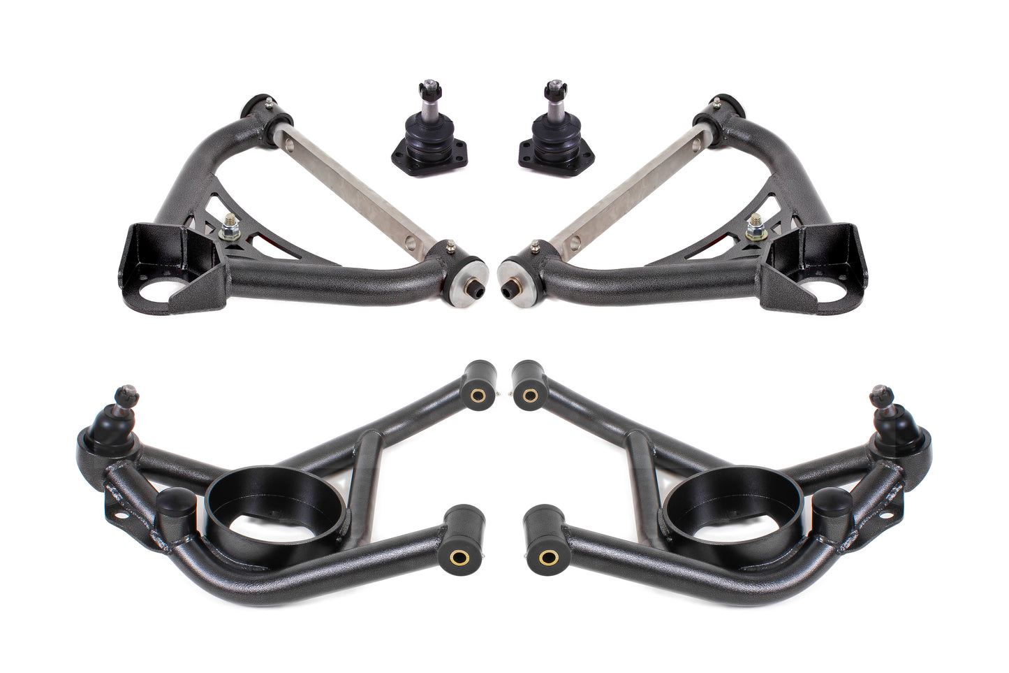 BMR Suspension BMR 70-81 GM F-Body / 75-79 GM X-Body Non-Adjustable A-Arm Kit - Black Hammertone AAK321H