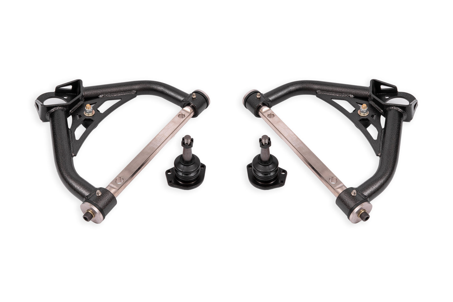 BMR Suspension BMR 70-81 Chevrolet Camaro Non-Adj. Upper A-Arms w/ 0.5in Tall Ball Joint (Delrin) -Black Hammertone AAU322H