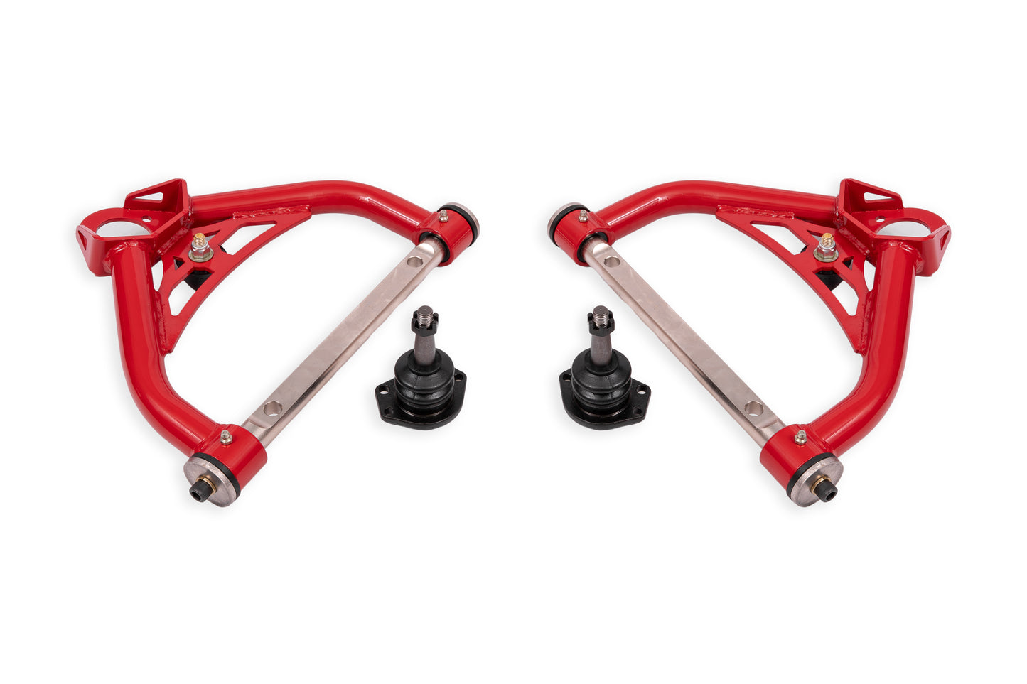 BMR Suspension BMR 70-81 Chevrolet Camaro Non-Adj. Upper A-Arms w/ 0.5in Tall Ball Joint (Delrin) - Red AAU322R