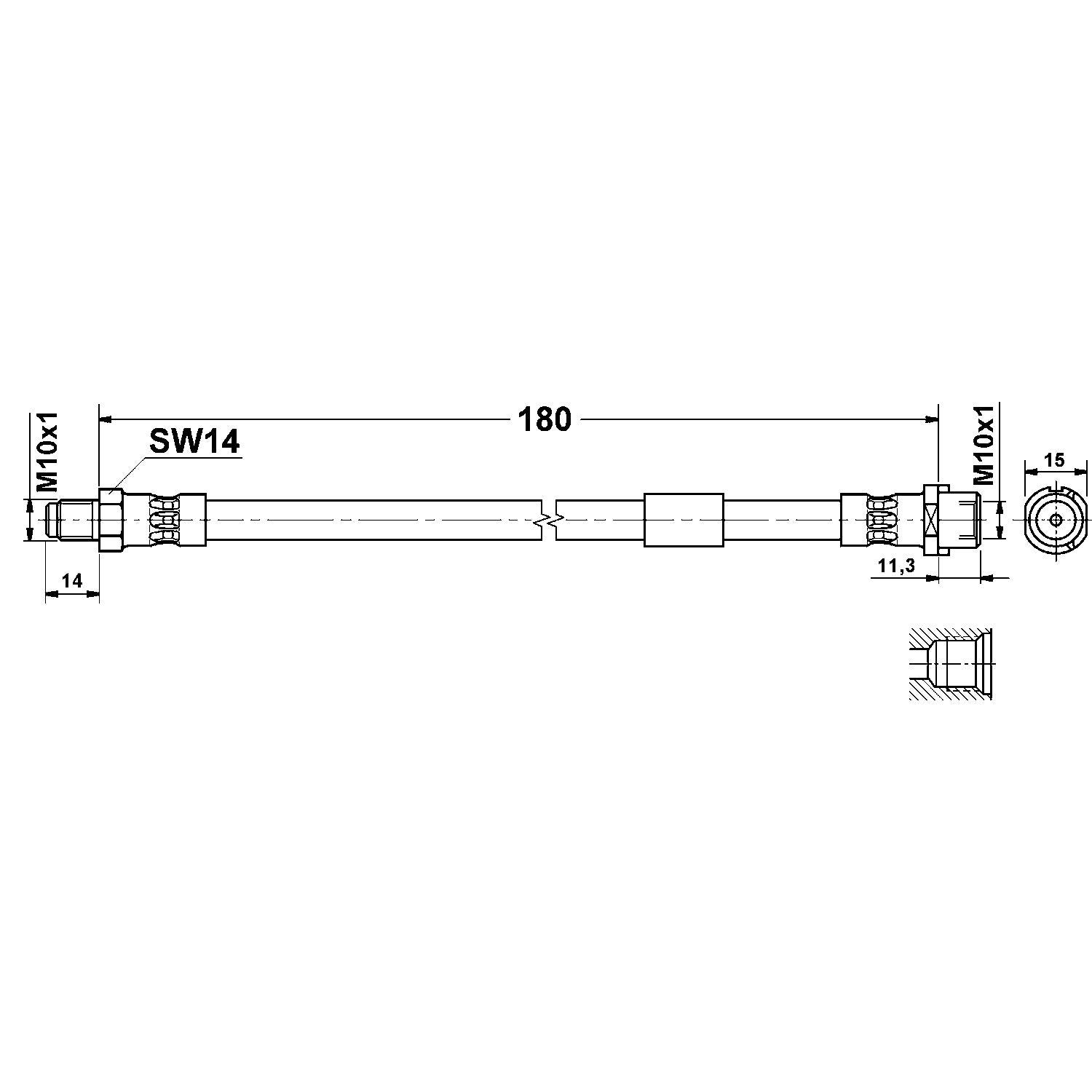 ATE Brake Hydraulic Hose