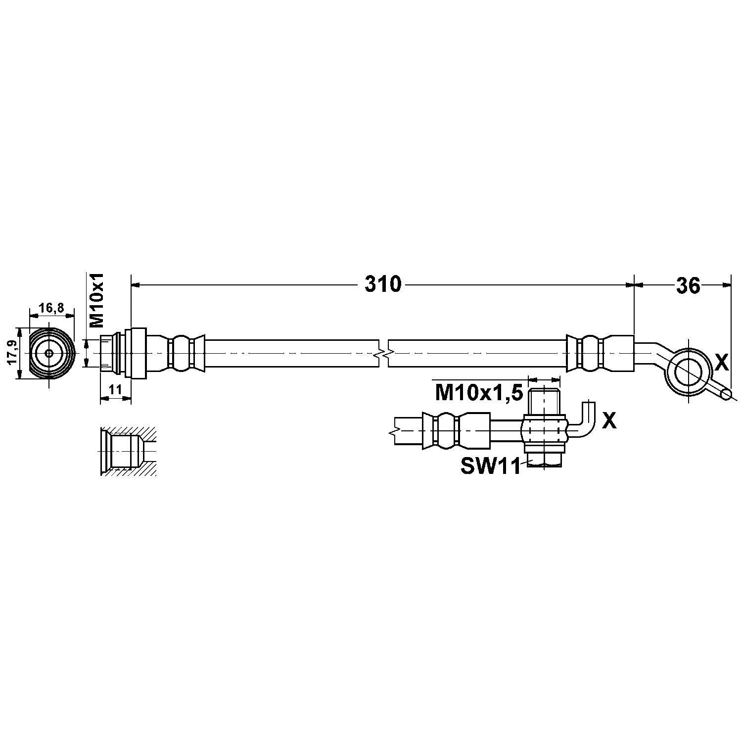 ATE Brake Hydraulic Hose