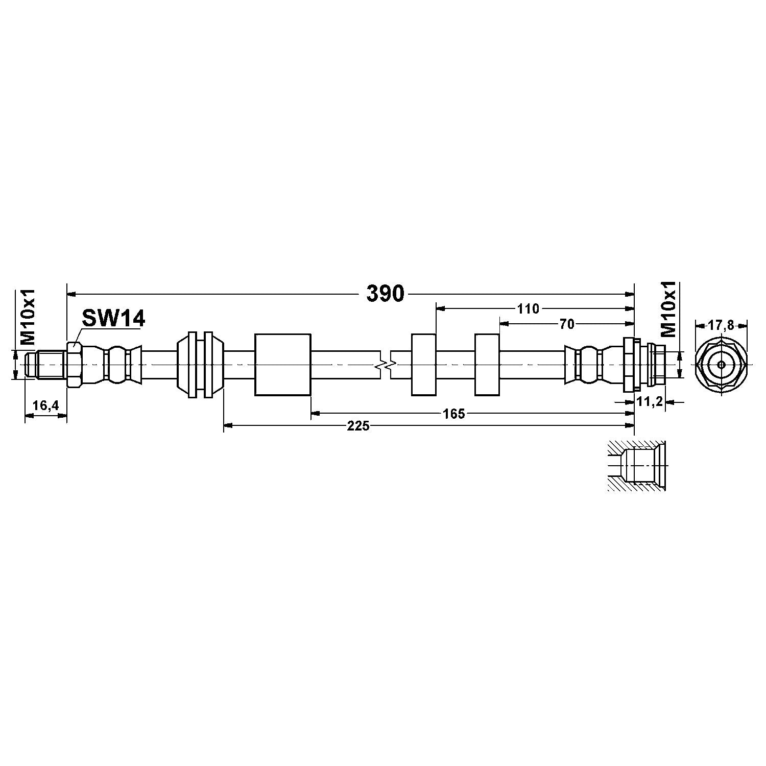 ATE Brake Hydraulic Hose
