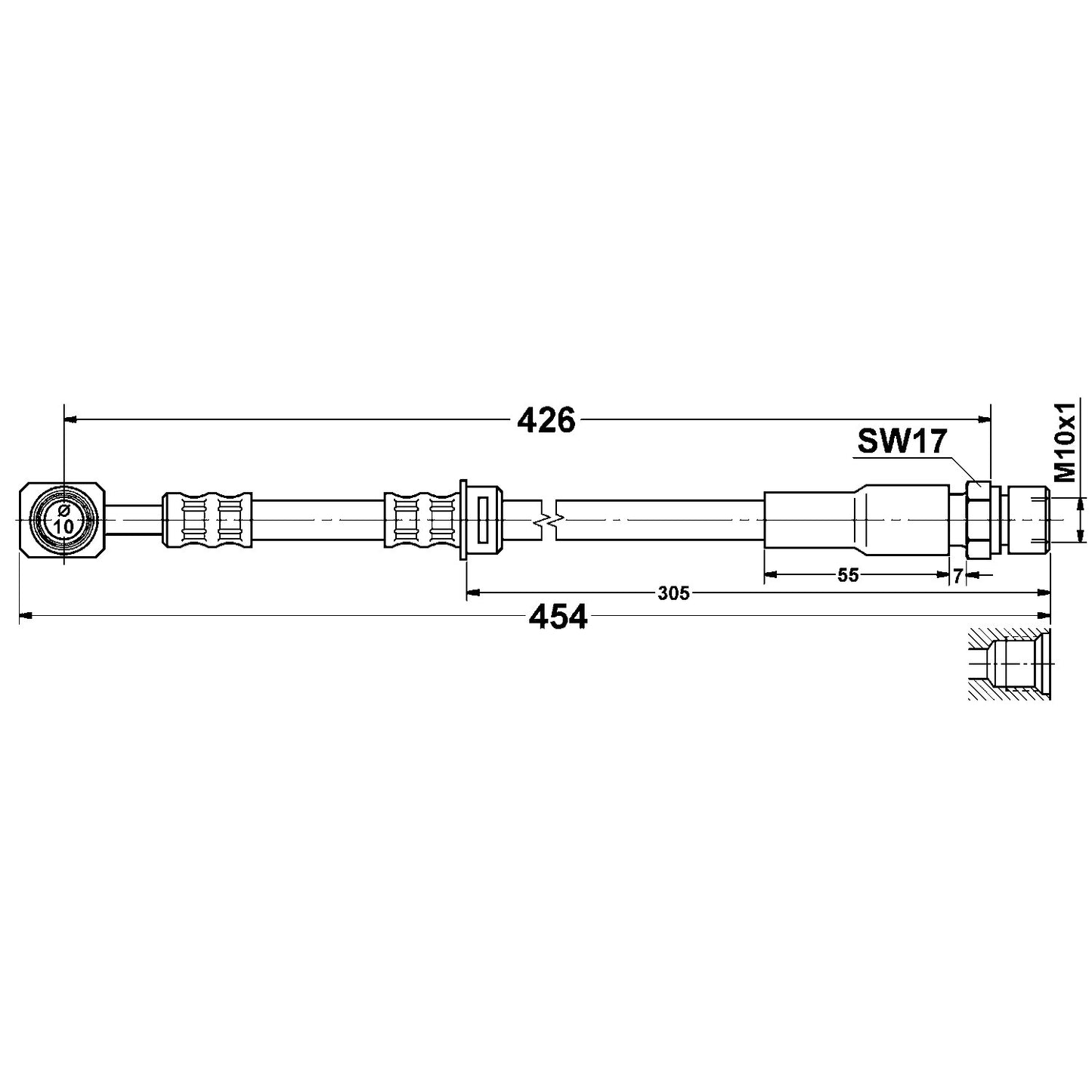 ATE Brake Hydraulic Hose 331313