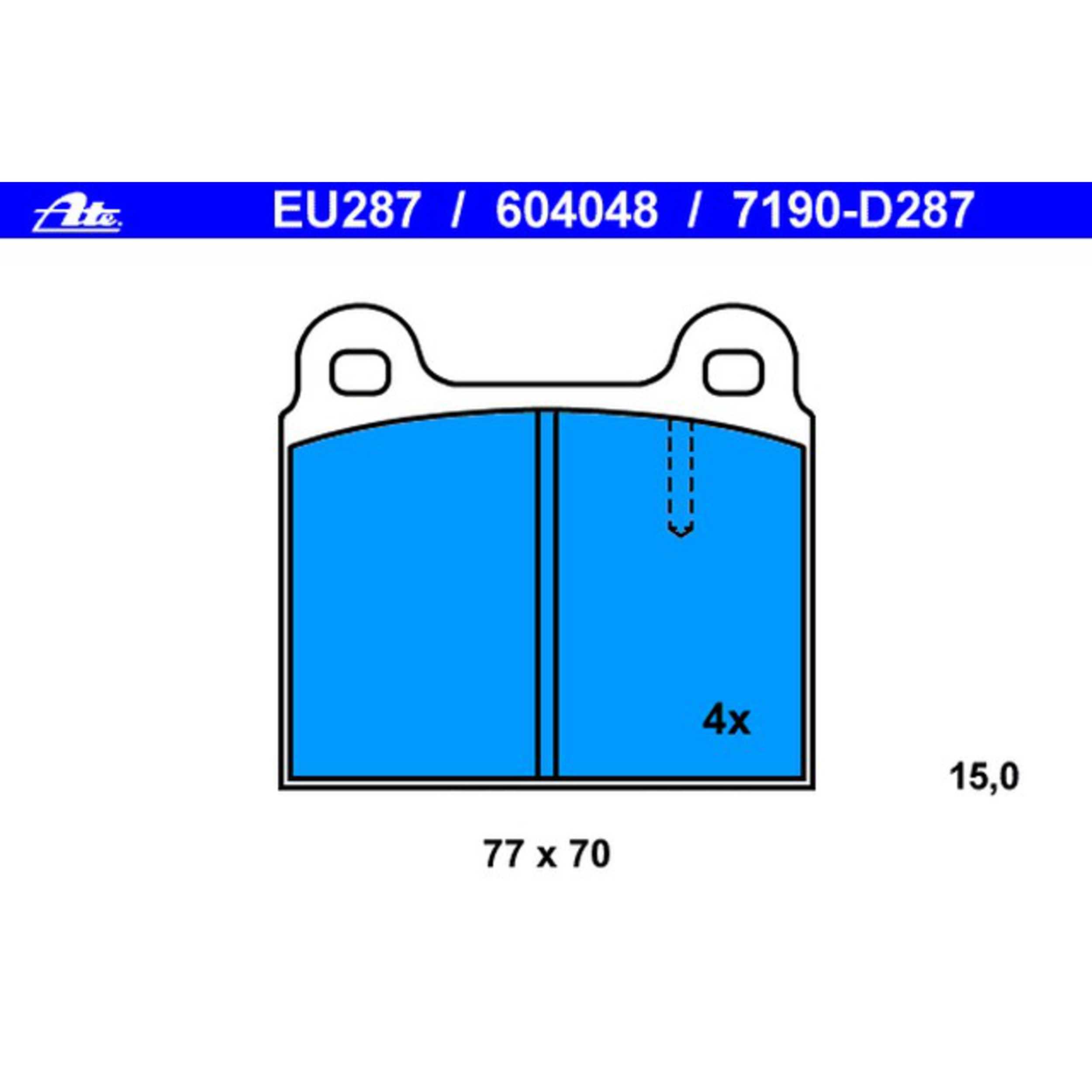 ATE Disc Brake Pad Set 604048