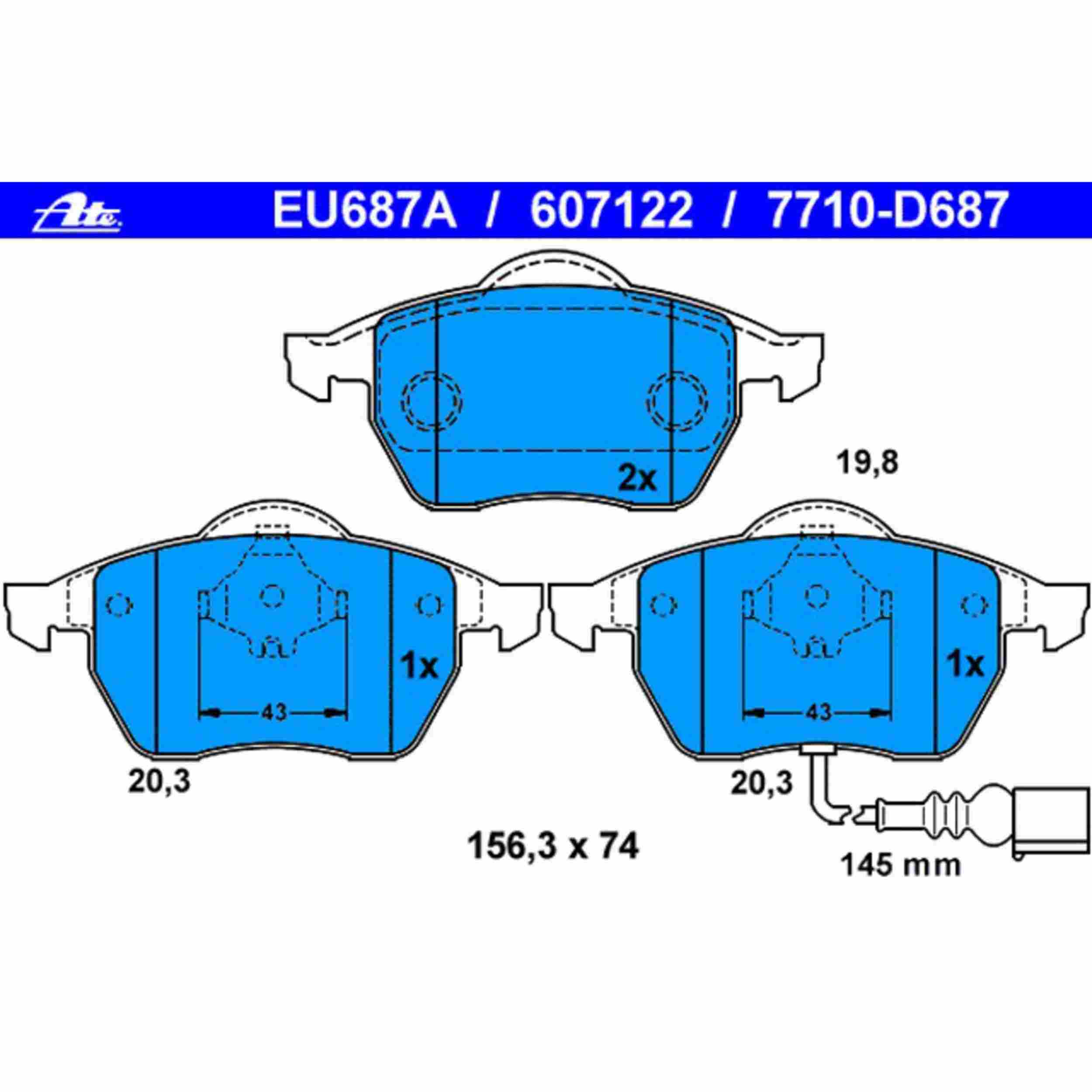 ATE Disc Brake Pad