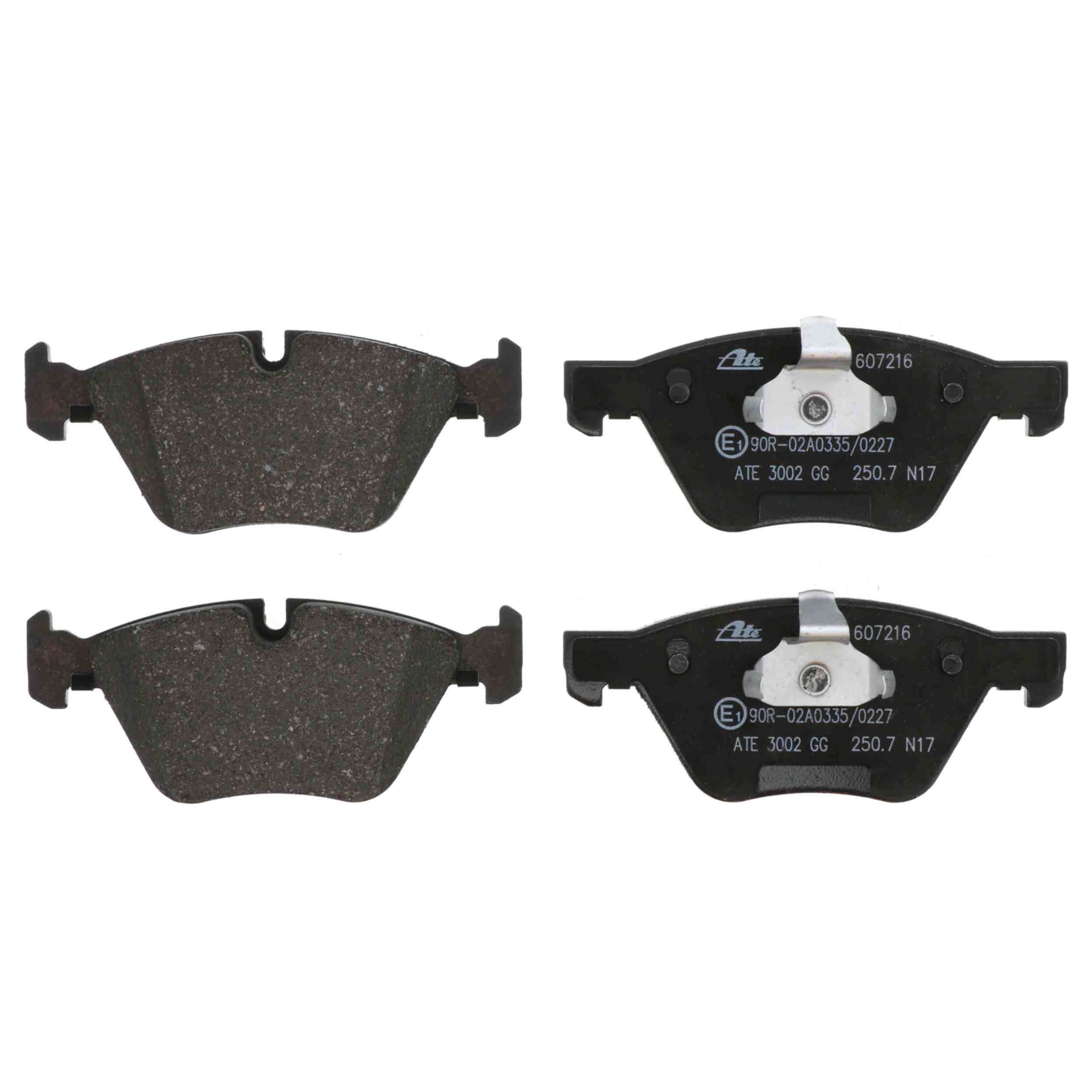 ATE Disc Brake Pad Set top view frsport 607216