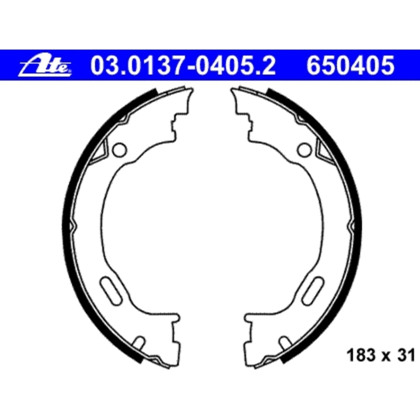 ATE Parking Brake Shoe