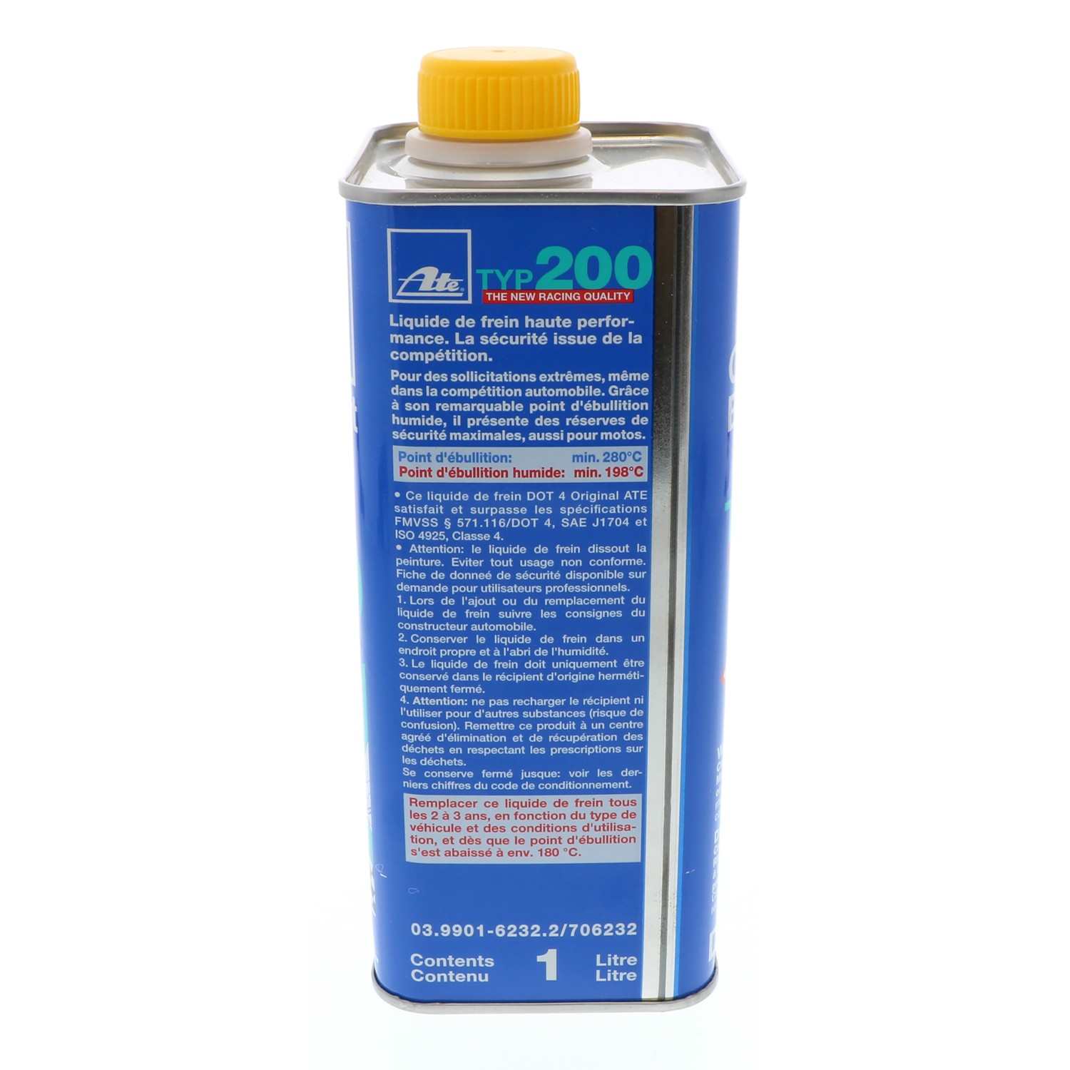 ATE Type 200 DOT4 Amber Racing Brake Fluid 1L