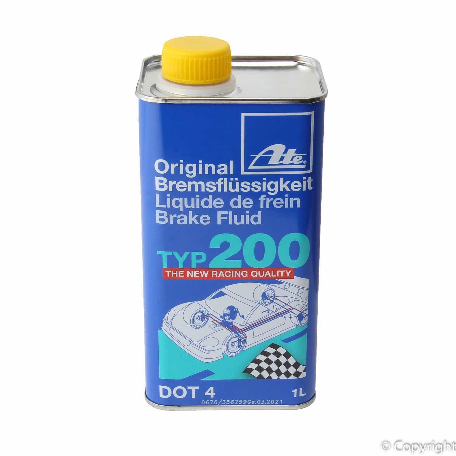 ATE Type 200 DOT4 Amber Racing Brake Fluid 1L