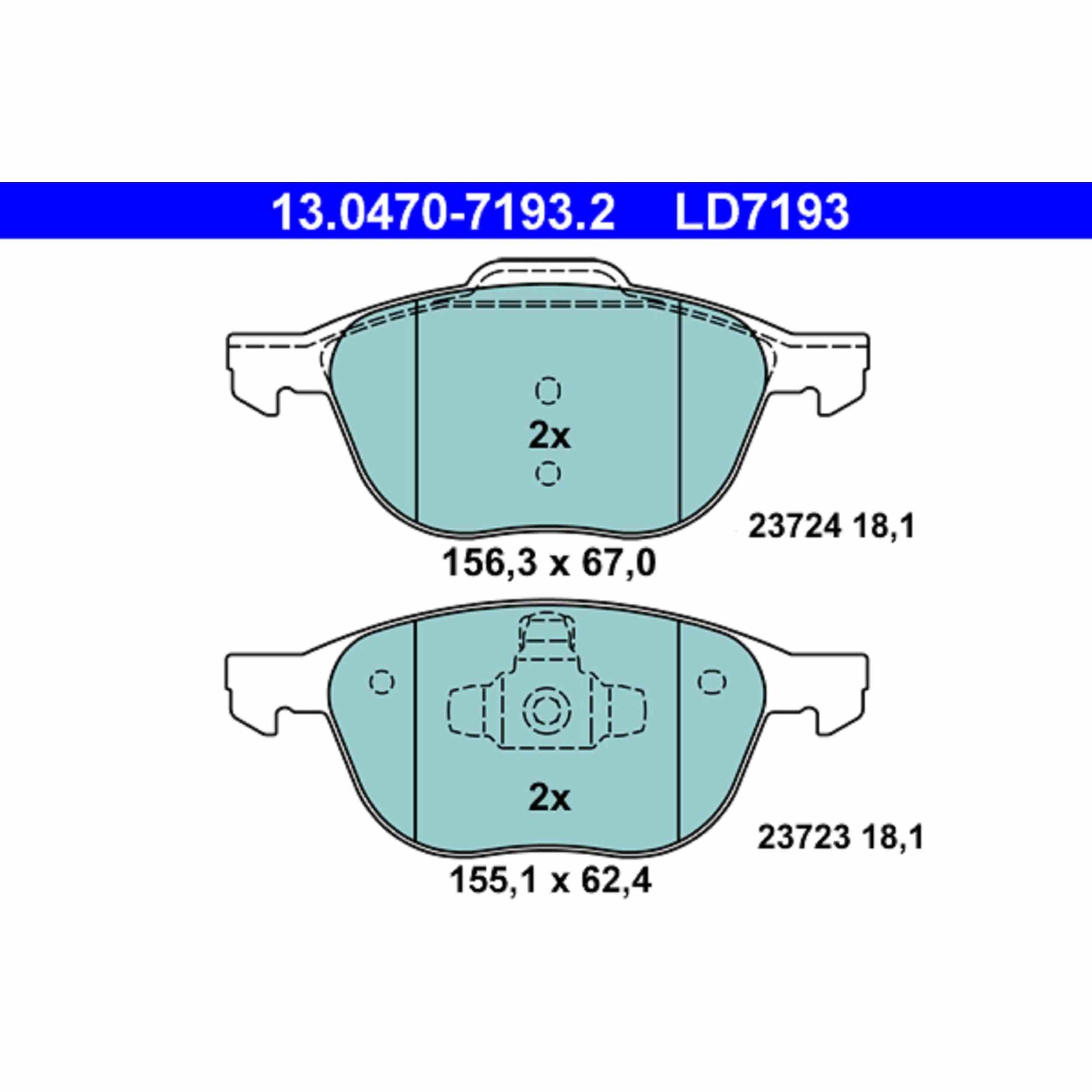ATE Disc Brake Pad Set LD7193