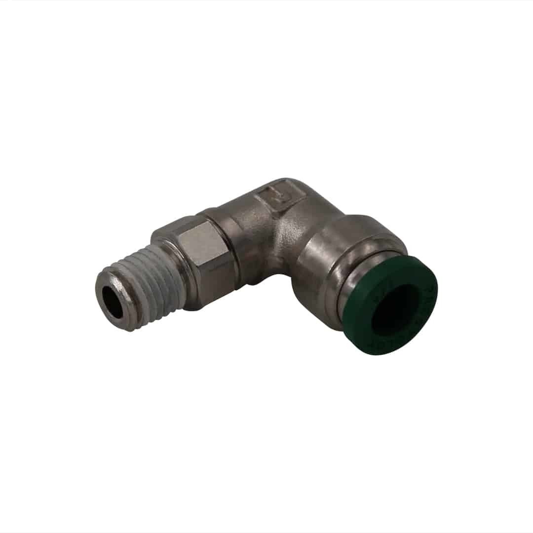 Aeromotive Adapter Fitting 1/16npt to 1/4 Tube 90-Degree Fittings and Plugs Quick Disconnect Fittings main image