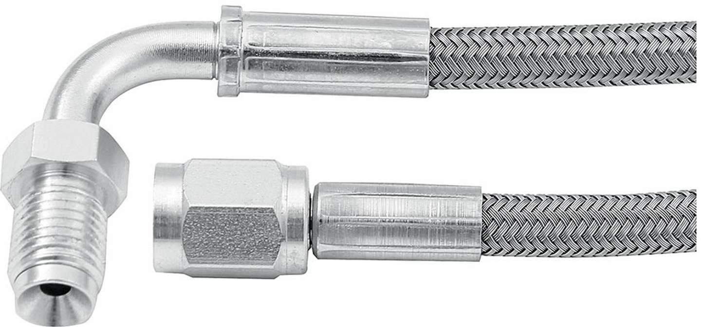 Allstar Performance 24in #3 Line -3 Str/90 Deg 3/8-24 Inv Flr Hose, Line and Tubing Brake Hoses main image