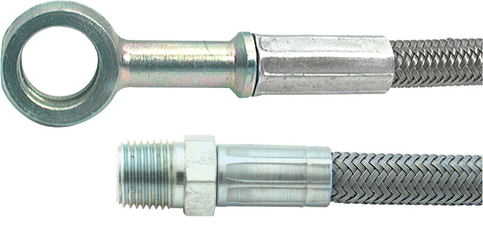 Allstar Performance 24in #4 Line 1/8in NPT to 10mm Banjo Hose, Line and Tubing Brake Hoses main image