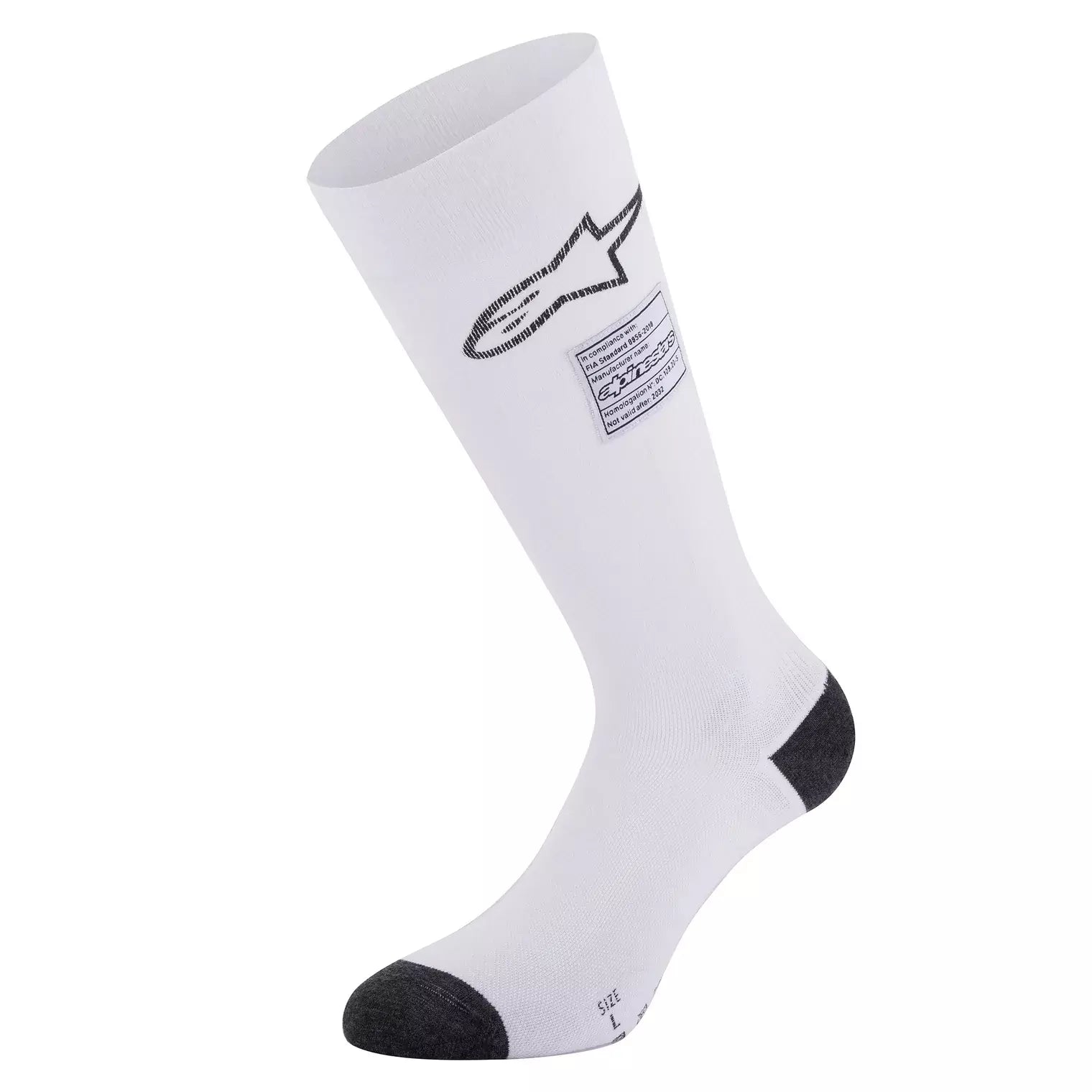 Alpinestars Socks ZX V4 White Large Safety Clothing Socks main image
