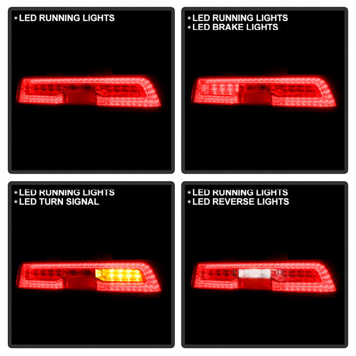SPYDER xTune 14-15 Chevy Camaro Full LED Red Clear Tail Light - OE Right (ALT-JH-CCAM14-FLED-OE-R) 9960314