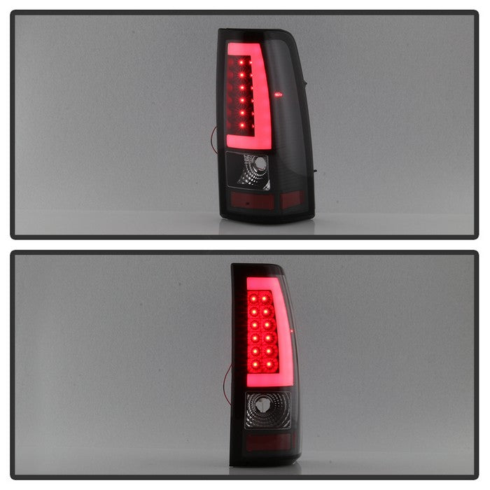 SPYDER xTune Chevy Silverado 1500 03-06 Tail Lights - Light Bar LED - Black ALT-JH-CS03-LBLED-BK 9036811