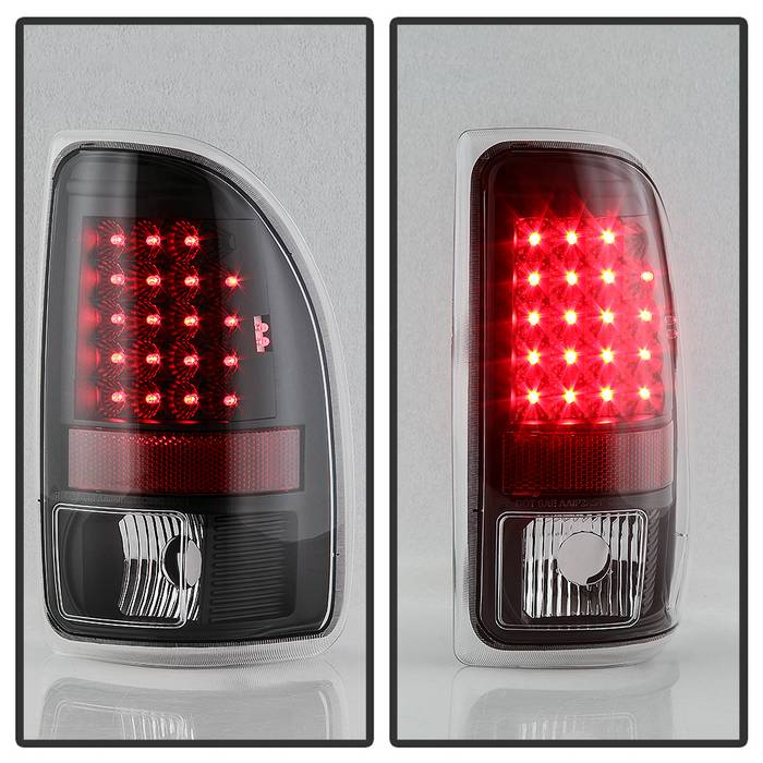 SPYDER Xtune Dodge Dakota 97-04 LED Tail Lights Black ALT-JH-DDAK97-LED-BK 9027017