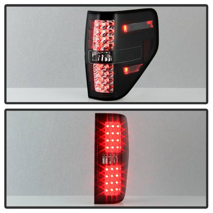 Spyder Ford F150 09-14 LED Tail Lights Black Smoke ALT-YD-FF15009-LED-BSM 5078148