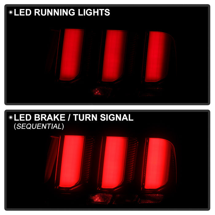 Spyder 05-09 Ford Mustang (White Light Bar) LED Tail Lights - Smoke ALT-YD-FM05V3-LED-SM 5086709