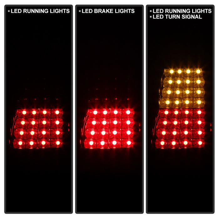 Spyder Jeep Grand Cherokee 99-04 (LED Indicator)LED Tail Lights Black ALT-YD-JGC99-LED-BK 5005656