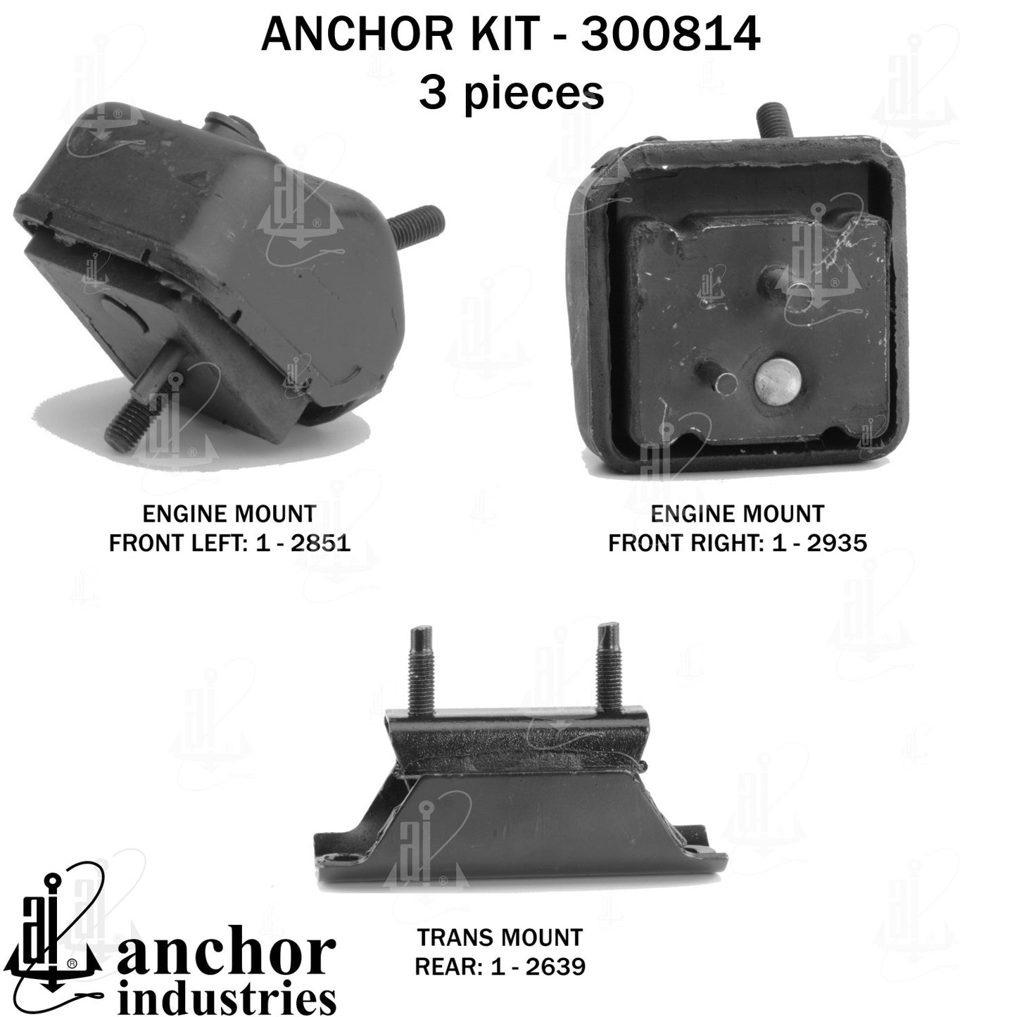 Anchor Mounts Engine Mount Kit 300814 image 5