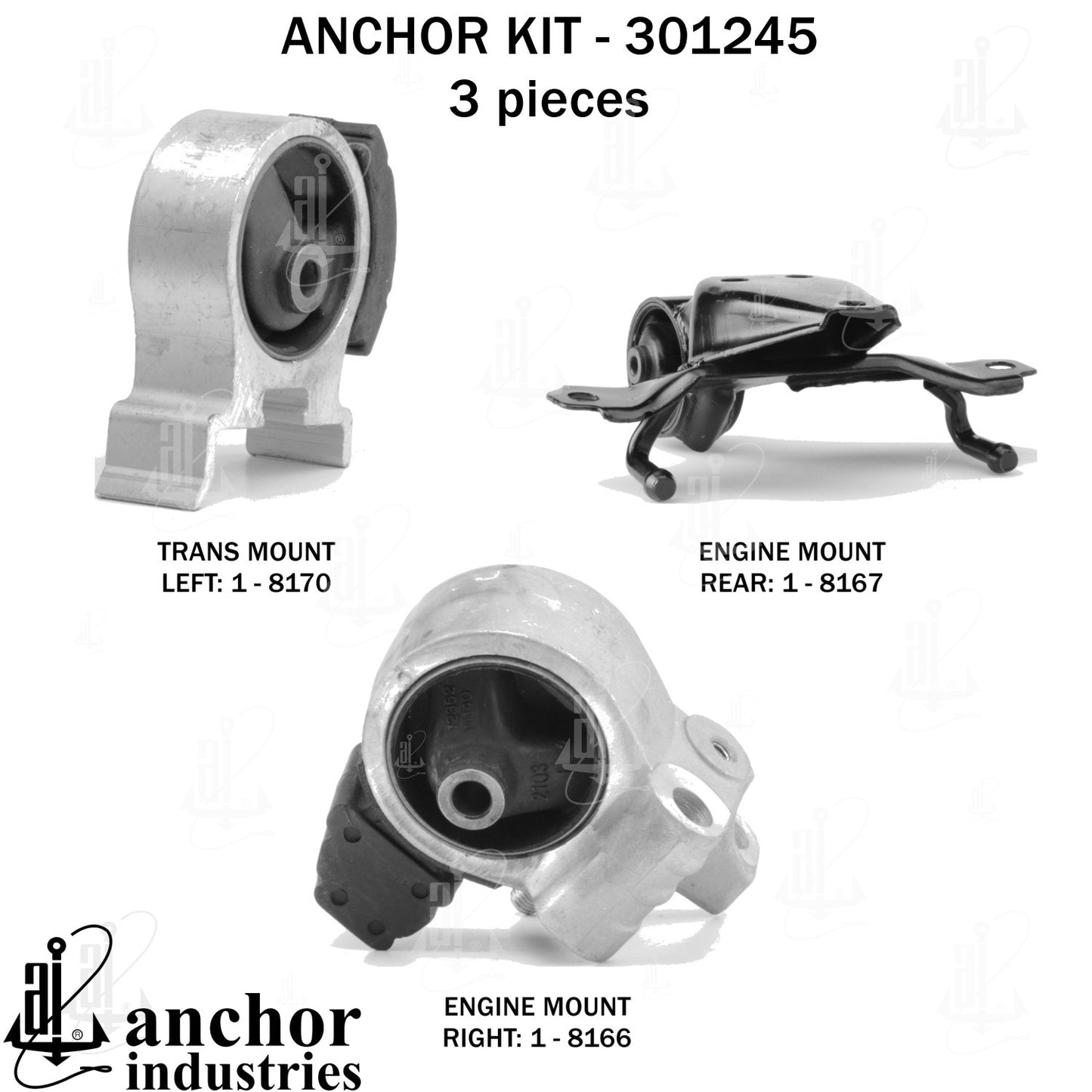 Anchor Mounts Engine Mount Kit 301245 image 5