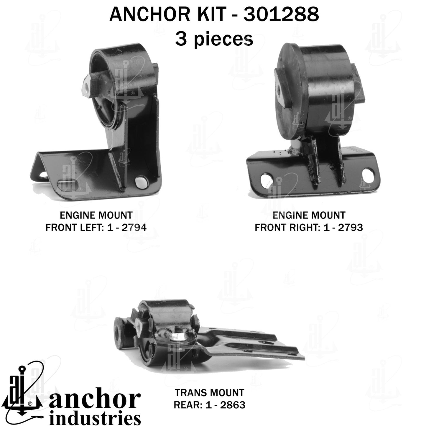 Anchor Mounts Engine Mount Kit 301288 image 5
