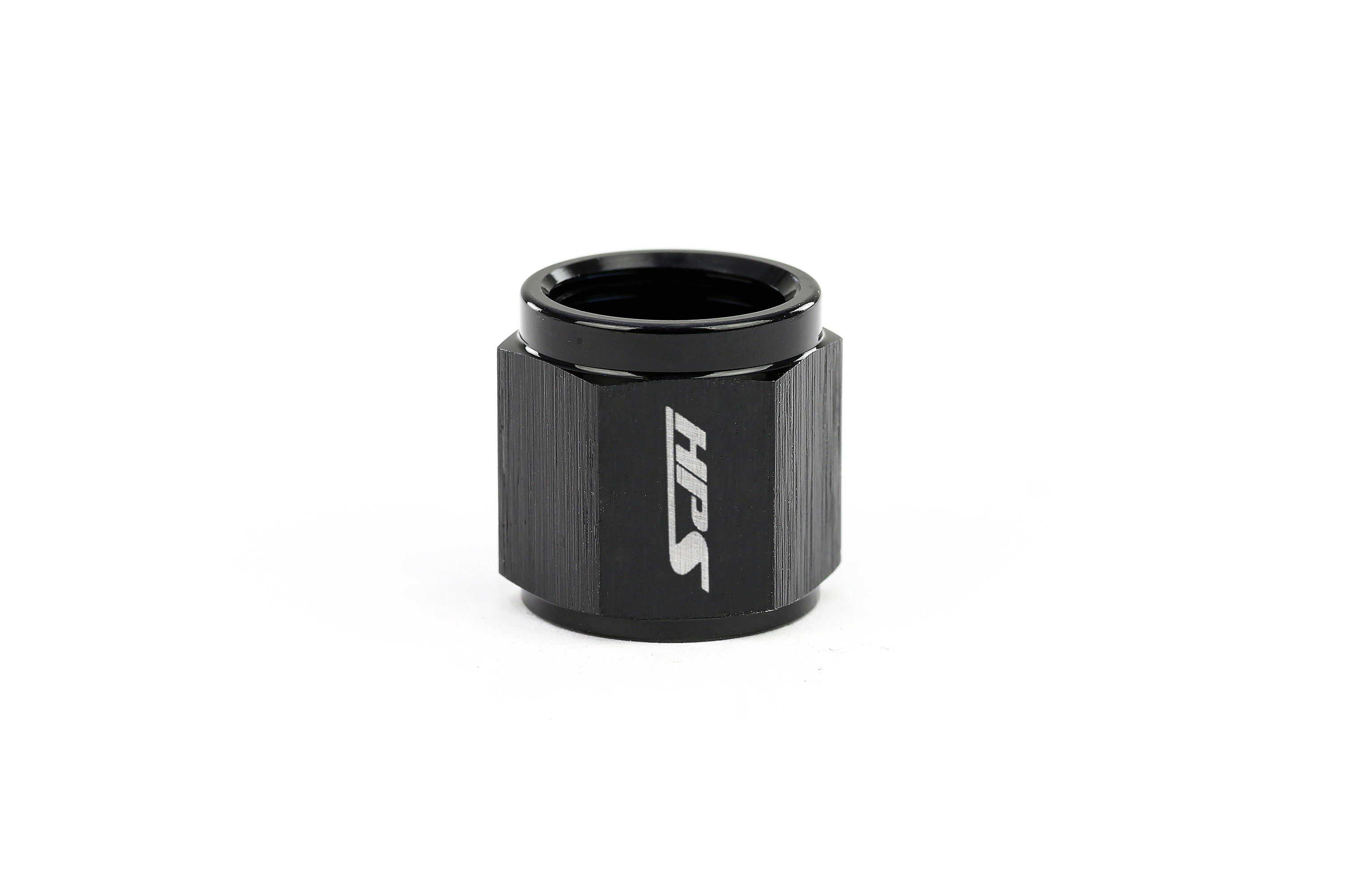 HPS Hard Line AN Tube Nut, Aluminum, Black
