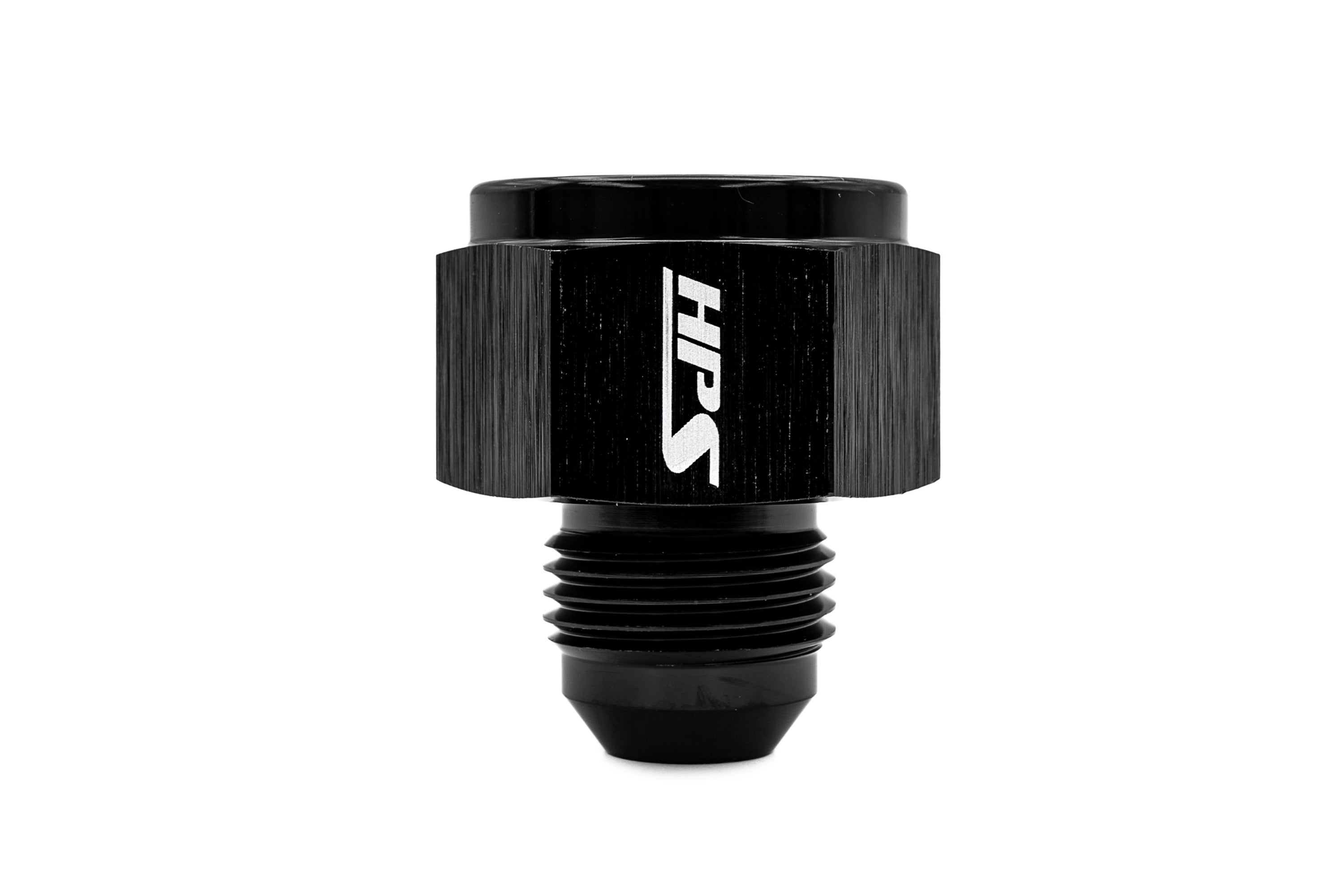 HPS AN Female to AN Male Reducer Adapter, Aluminum, Black