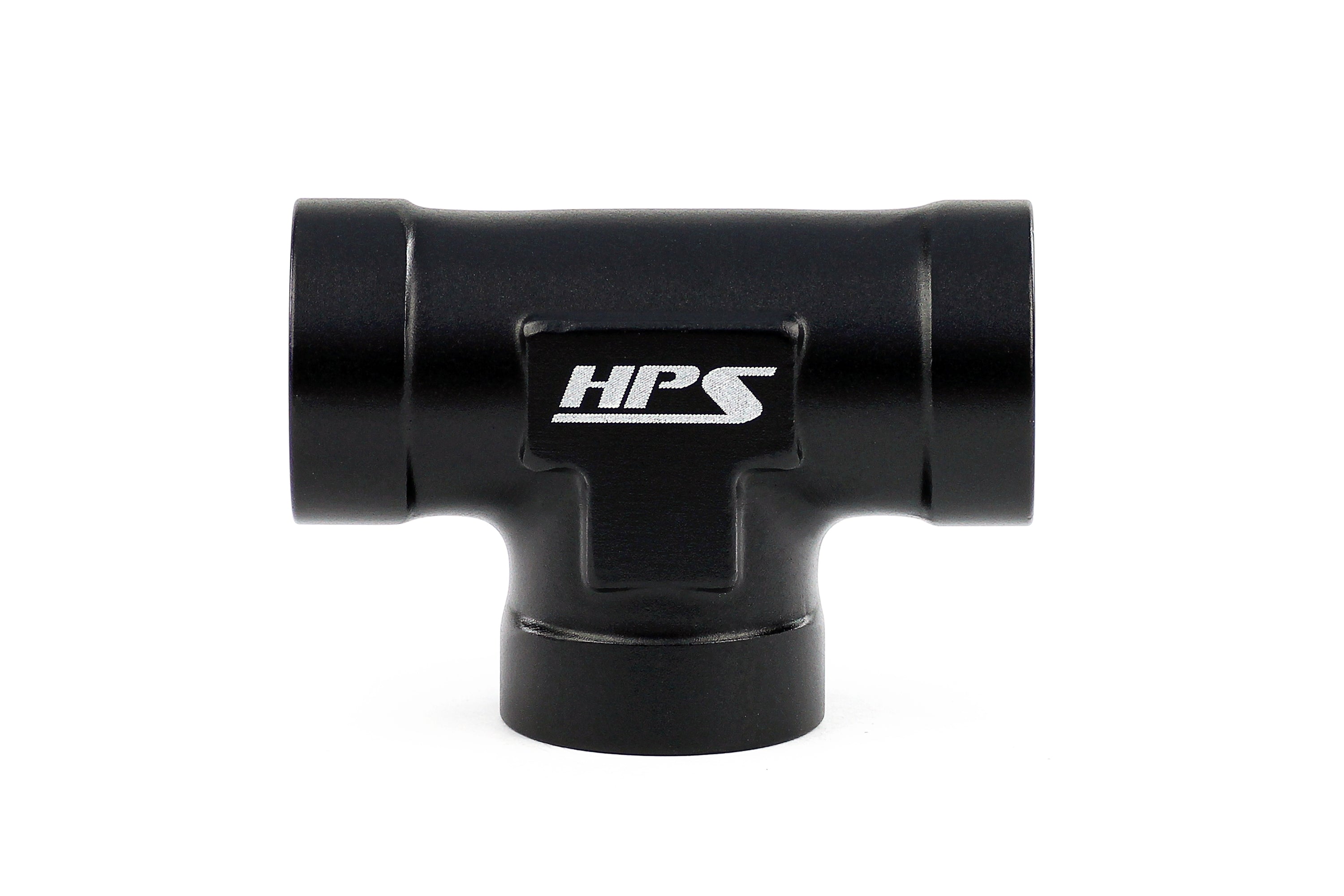 HPS NPT Female Tee Coupler Adapter, Aluminum, Black