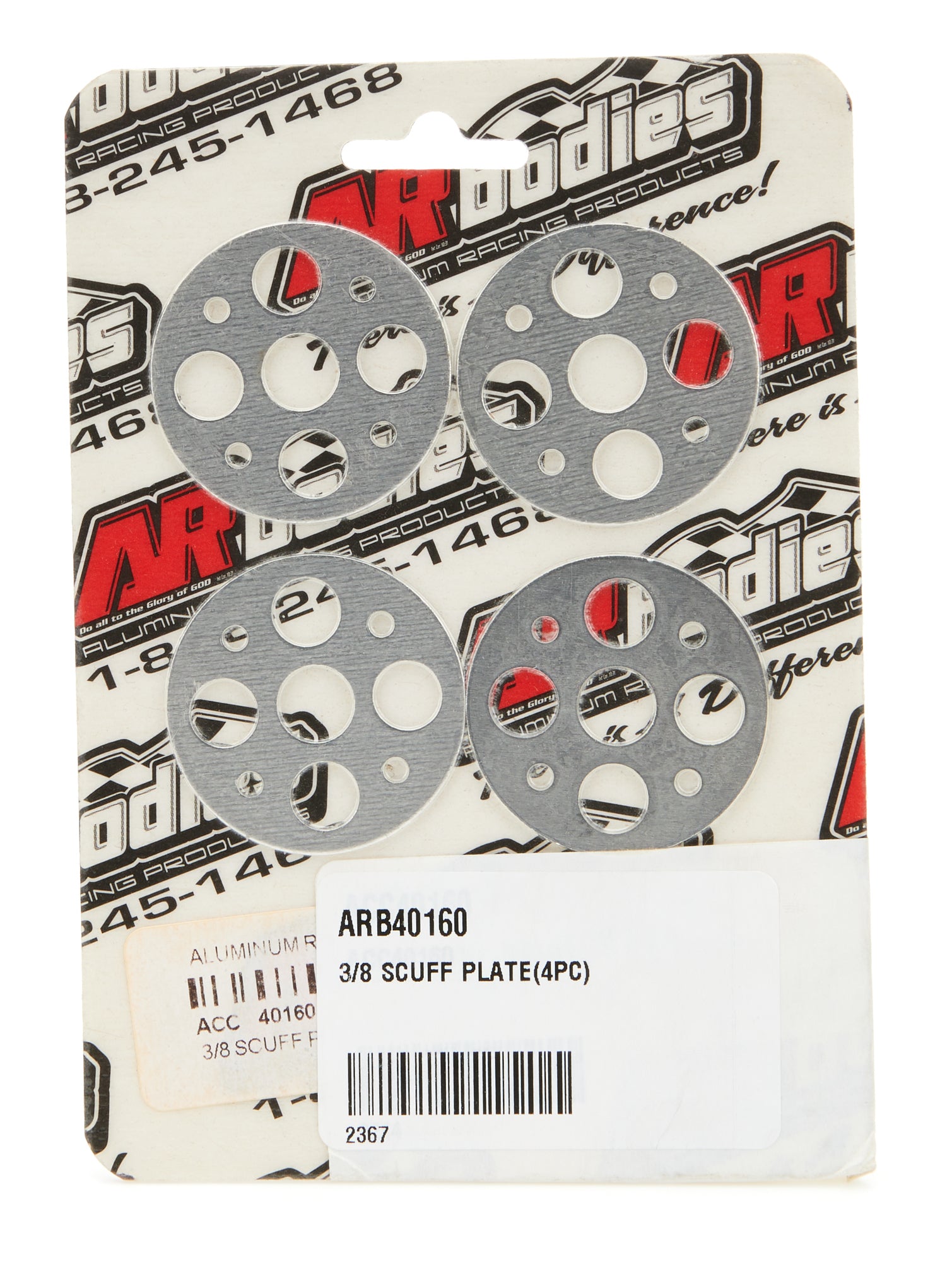AR Bodies 3/8 Scuff Plate (4pc)  Body Fastener Kits Hood Pin Fastener Kits and Components main image