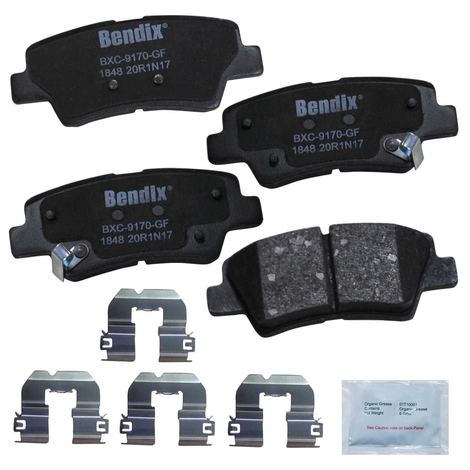 BENDIX PREMIUM COPPER FREE Disc Brake Pad Set top view frsport CFC1848