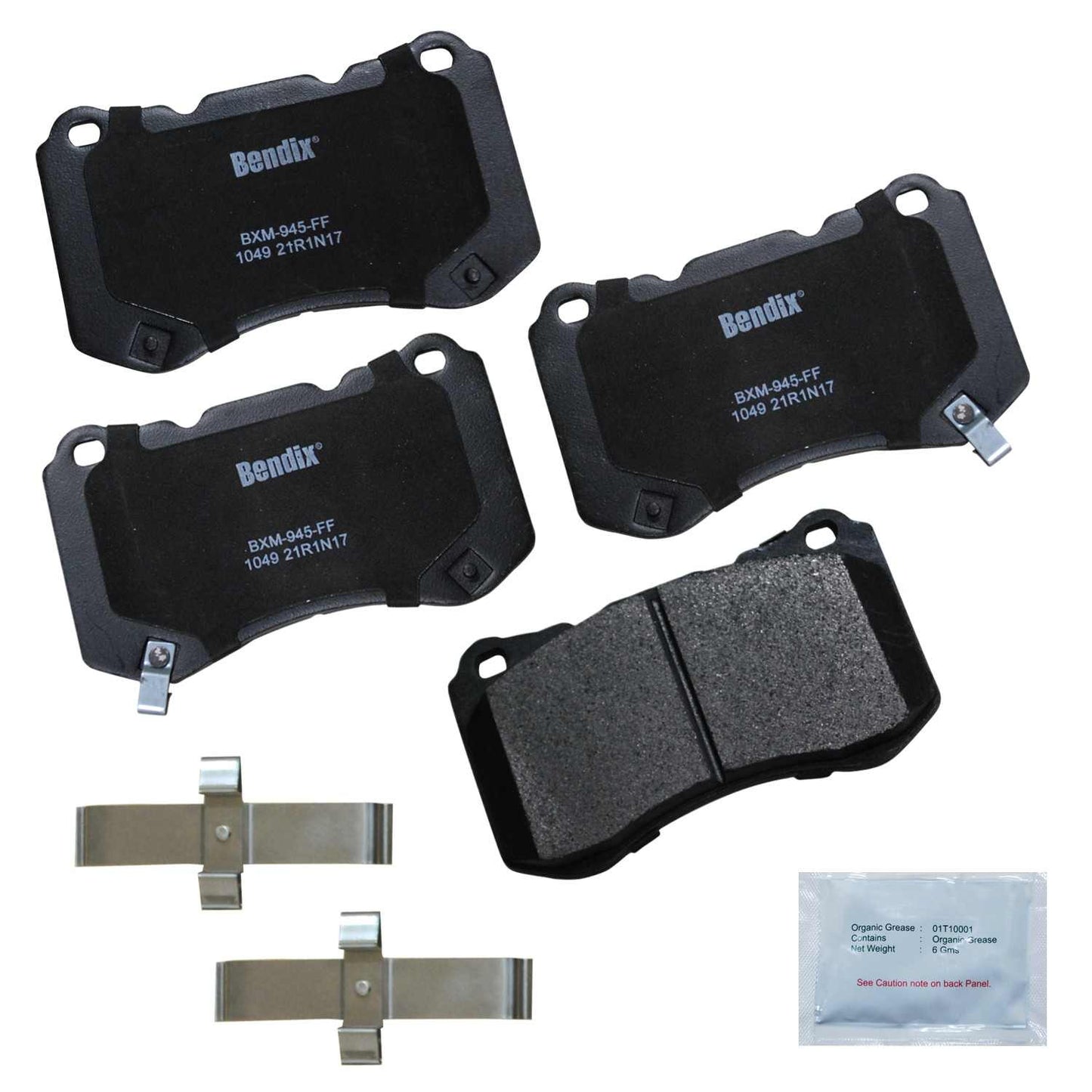 BENDIX PREMIUM COPPER FREE Disc Brake Pad Set top view frsport CFM1049
