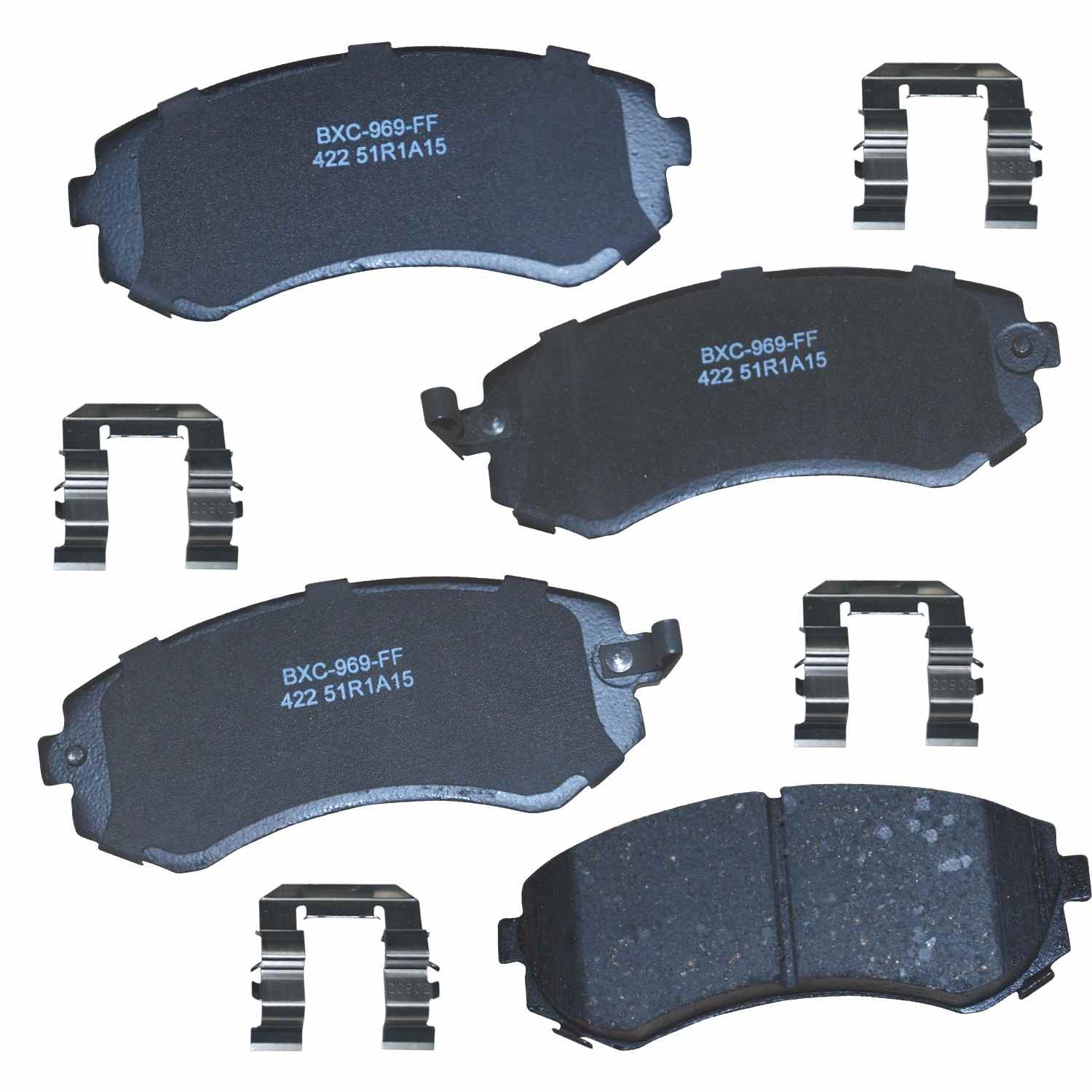 STOP BY BENDIX Disc Brake Pad Set top view frsport SBC422