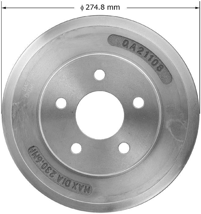 BENDIX PREMIUM DRUM AND ROTOR Brake Drum PDR0838