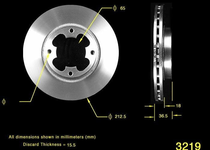 BENDIX PREMIUM DRUM AND ROTOR Disc Brake Rotor PRT1549