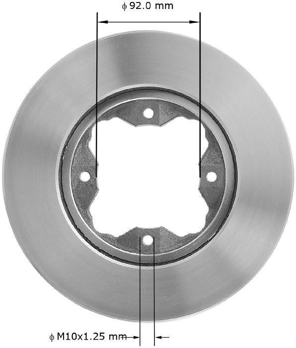 BENDIX PREMIUM DRUM AND ROTOR Disc Brake Rotor PRT1586