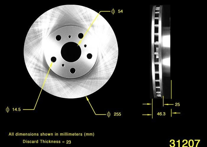BENDIX PREMIUM DRUM AND ROTOR Disc Brake Rotor PRT1739