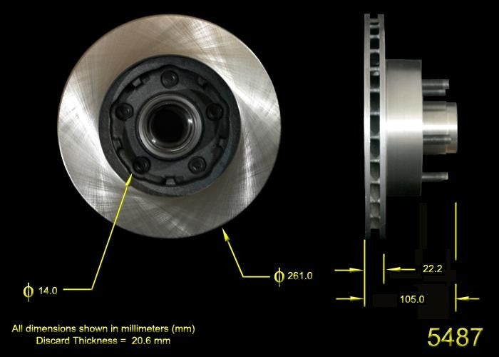 BENDIX PREMIUM DRUM AND ROTOR Disc Brake Rotor and Hub Assembly PRT1758