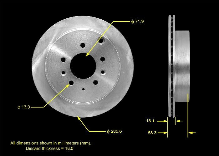 BENDIX PREMIUM DRUM AND ROTOR Disc Brake Rotor PRT5569
