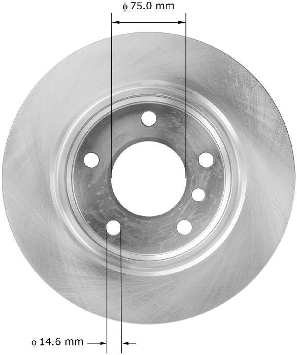 BENDIX PREMIUM DRUM AND ROTOR Disc Brake Rotor PRT5924