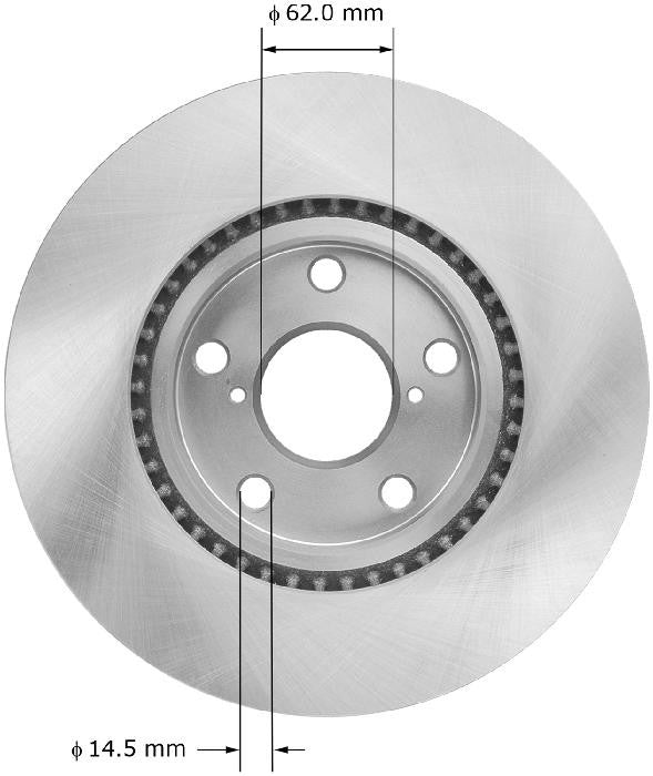 BENDIX PREMIUM DRUM AND ROTOR Disc Brake Rotor top view frsport PRT6055