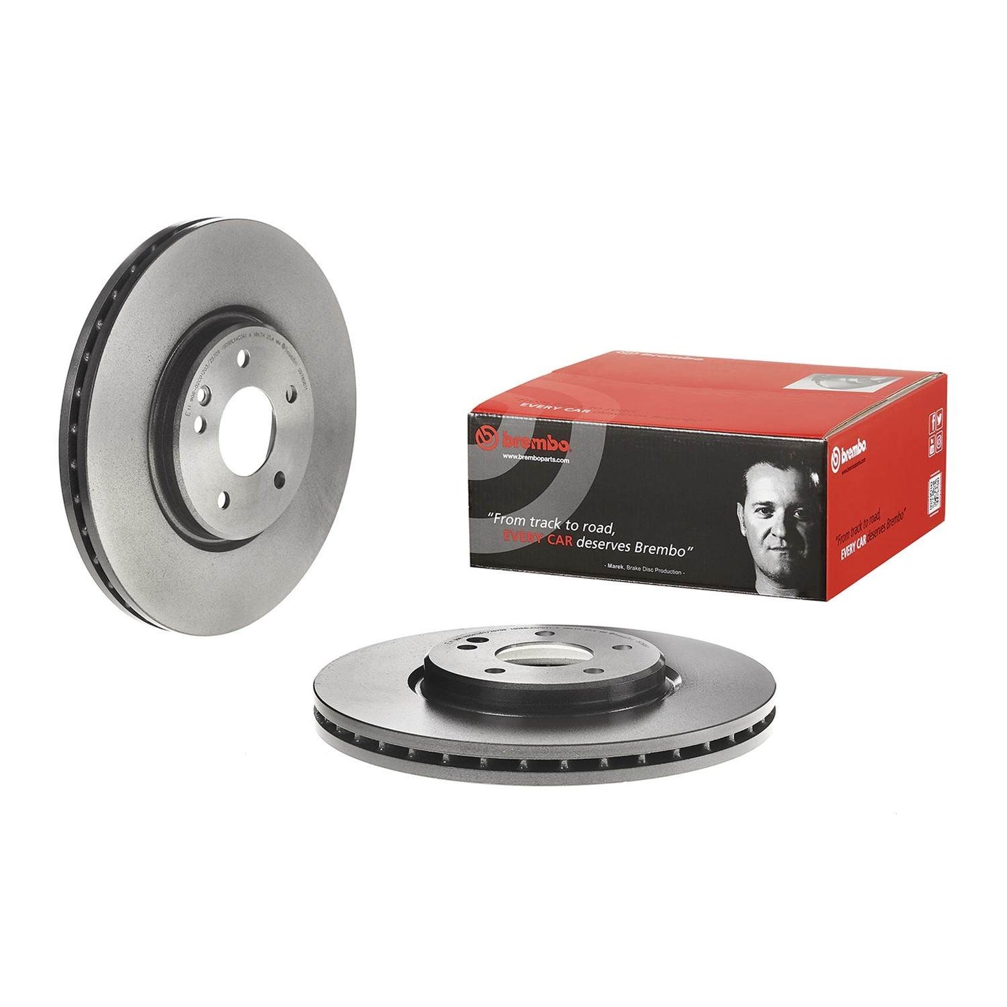 Brembo OE Brembo 96-97 Mercedes-Benz C36 AMG/1997 E420 Front Premium UV Coated OE Equivalent Rotor 09.7808.11