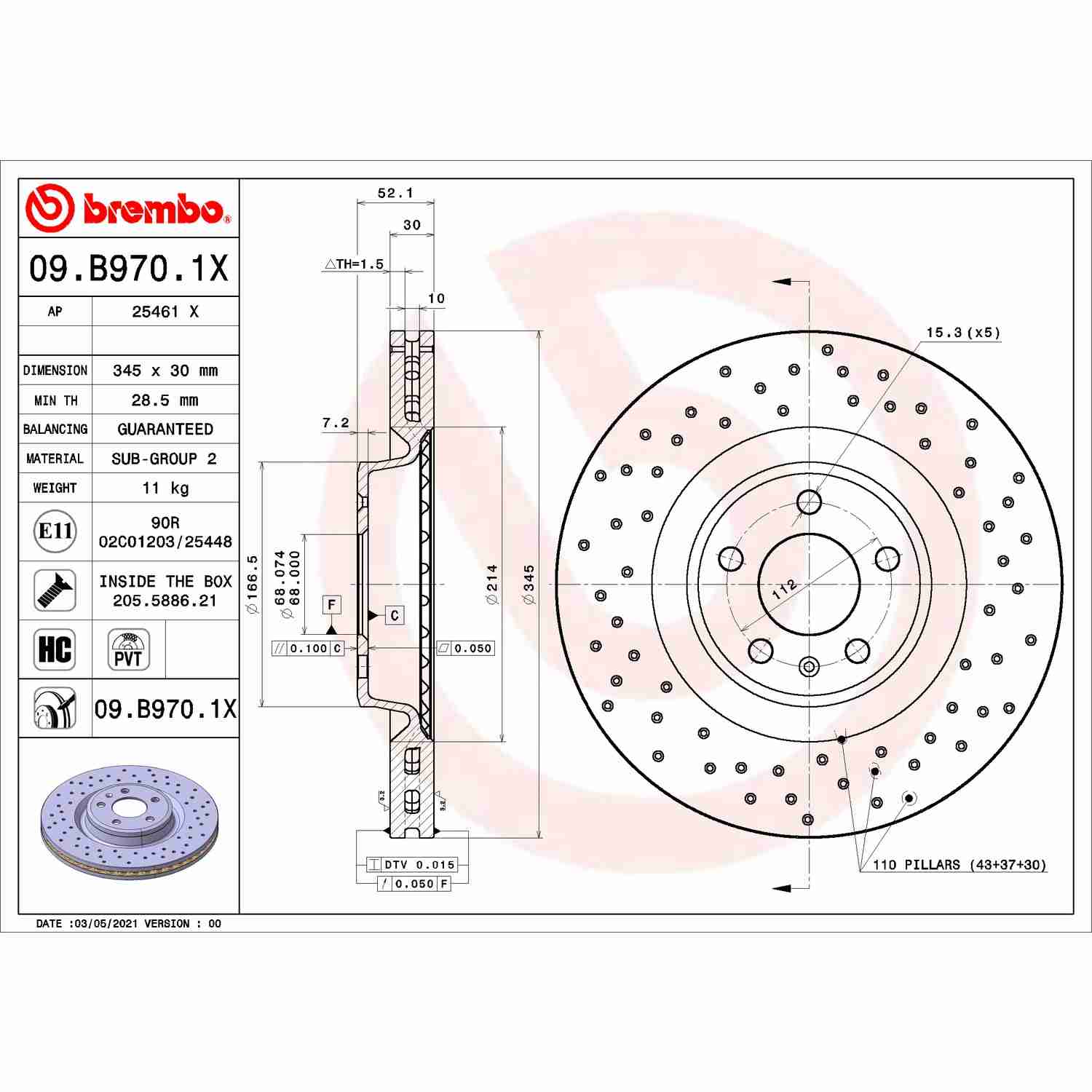 Brembo 09.B970.1X